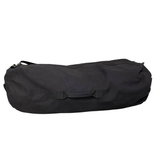 🎒⚡ XL‎ Heavy-Duty Canvas Duffel Bag — Black — Oversized Gear Hauler - Picture 2 of 6